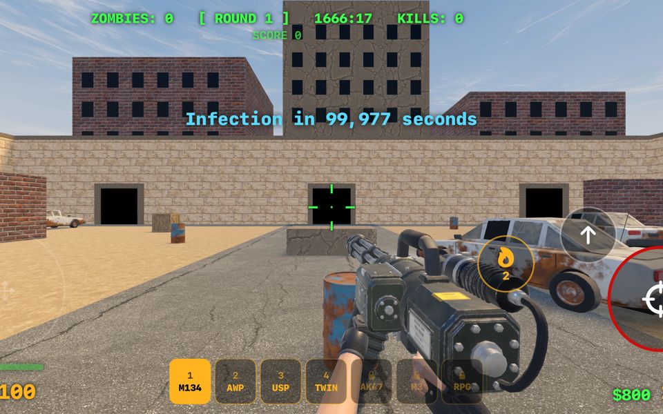 Minigun in first person